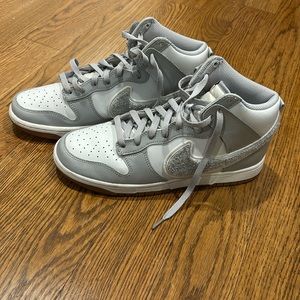 Mens Nike DUNK HIGH RETRO light smoke
